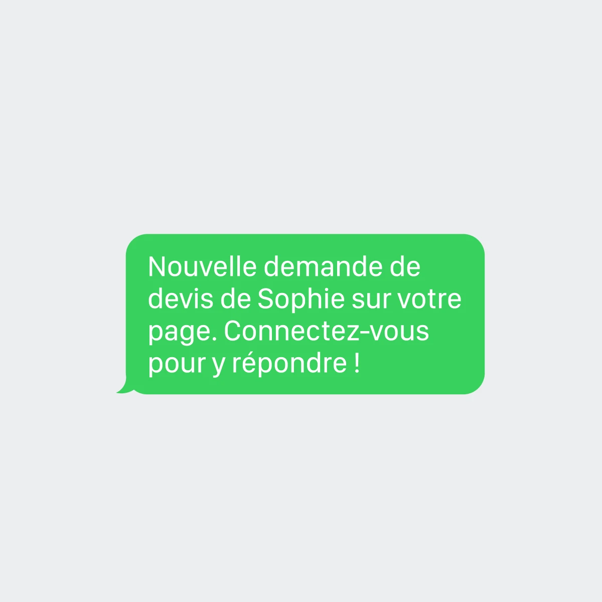 Notification SMS de nouvelle demande de devis